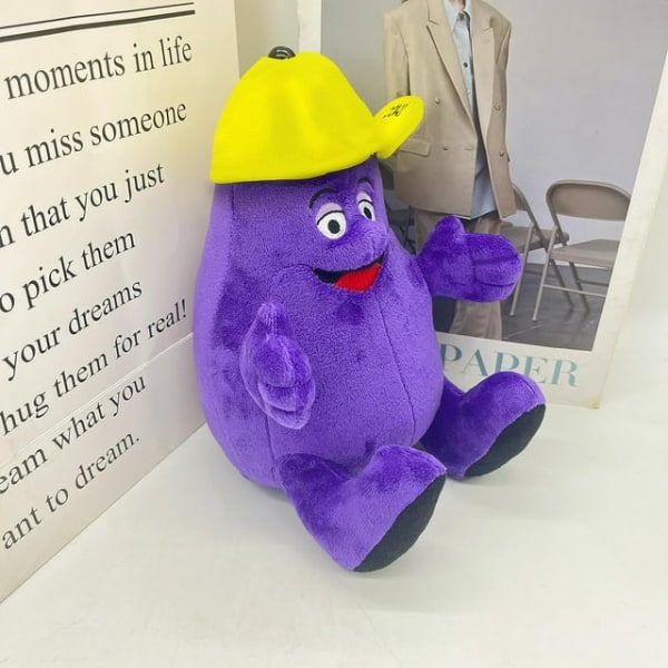 Grimace Plysch Grimace Gul Mössa Fylld Djur Plushies 8.7 tum