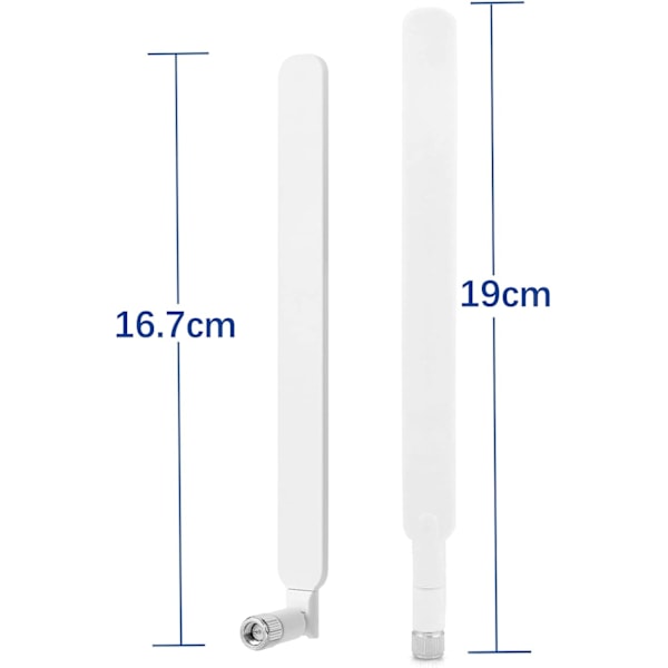 2 stk. SMA 4G LTE Antenne SMA Han Mobil WiFi Antenne 10dBi Høj Forstærkning Router Antenne Signalforstærker til Mobil Hua