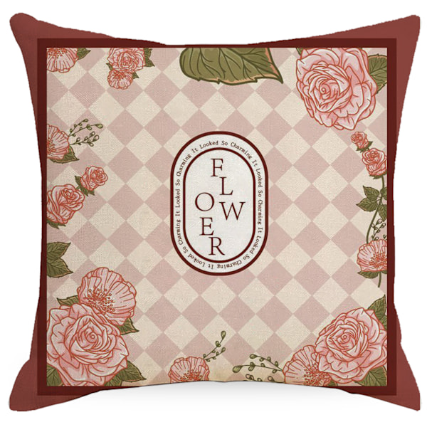 Set med 4 Kuddfodral, 45x45cm Kuddfodral Dekorativa Soffkuddar för Sovrum, Soffa, Stol, Säng, Trädgård (V