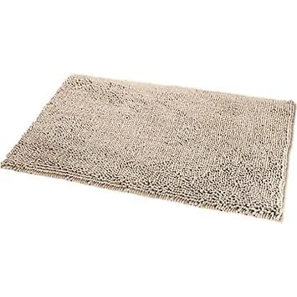 Basics - Kylpyhuoneen matto, liukumaton, pitkäkarvainen mikrokuitu, 0,33 x 0,5 m, beige