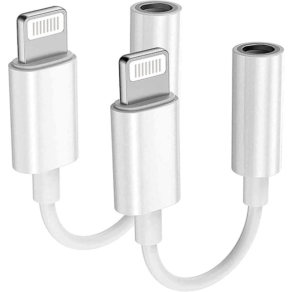Pack-Apple Lightning till 3,5 mm hörlursadapterkontakt