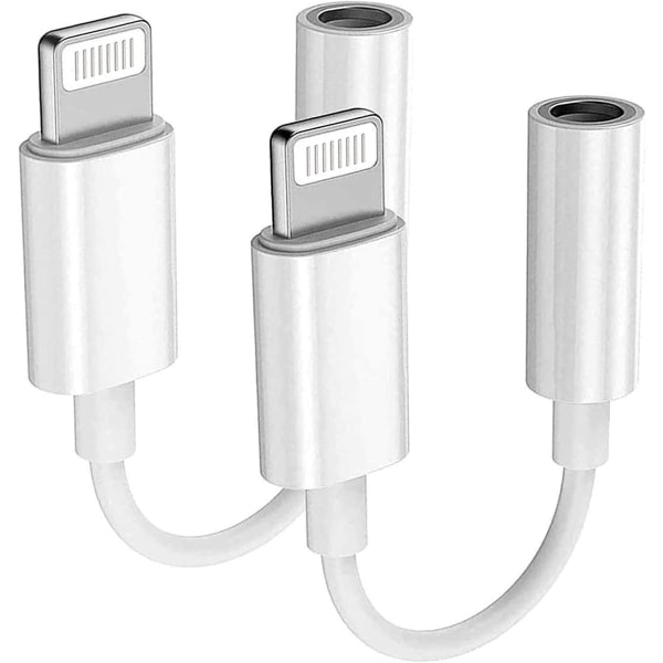 Pack-Apple Lightning till 3,5 mm hörlursuttag Adapterkontakt