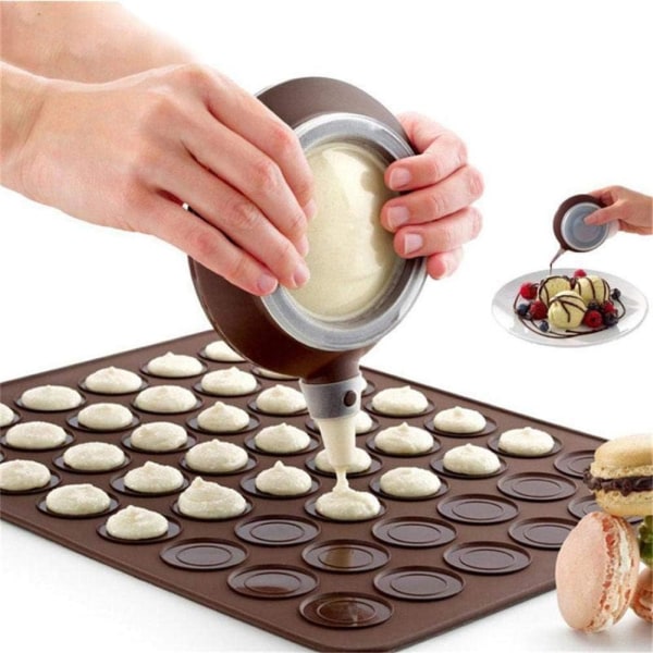 Ett bakverktyg för bakning av kiselgelkaka, Macaron-rörglasyr