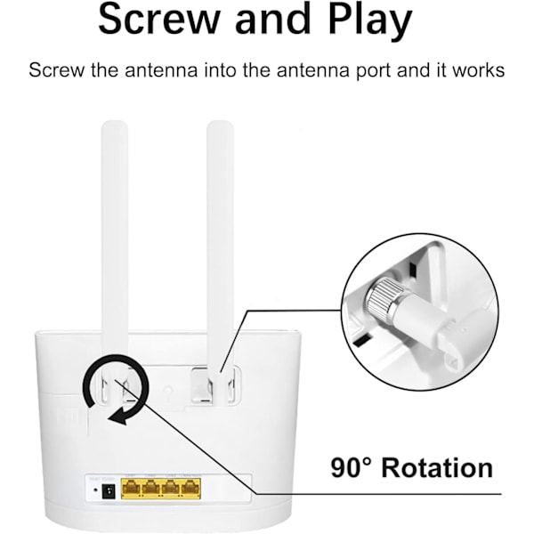 2 stk. SMA 4G LTE Antenne SMA Han Mobil WiFi Antenne 10dBi Høj Forstærkning Router Antenne Signalforstærker til Mobil Hua