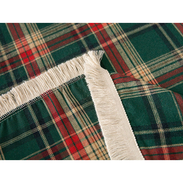 Juledekorative duge til runde borde, fester, picnics - Ribs Plaid 120M, Juleduge