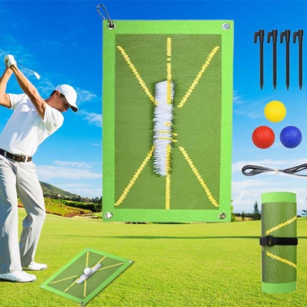 1 stk. Golf Træningsmåtte Golf Sving Øvelsesmåtte Boldspor