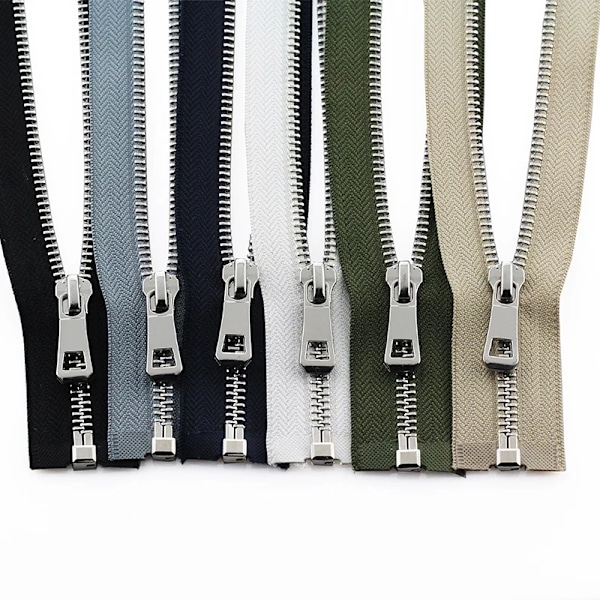 6-pack Högkvalitativ 5# Metall Dragkedja 65cm Självlåsande Metall
