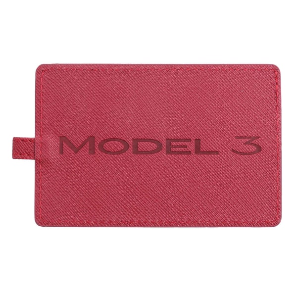 Nyckelkortshållare Till Tesla Model 3,Med Nyckelring Röd