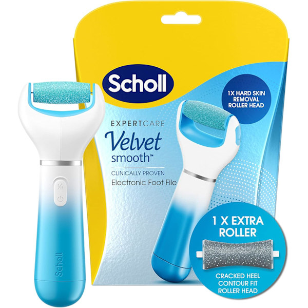 Scholl Velvet Smooth Wet & Dry Elektrisk Fodfil Blå Rui