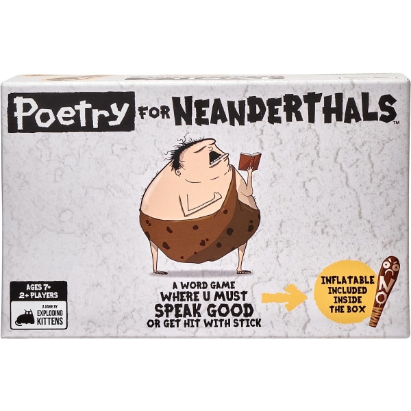 Poesi för neandertalare av exploderande kattungar - Kortspel för vuxna Tonåringar och barn - Roliga familjespel