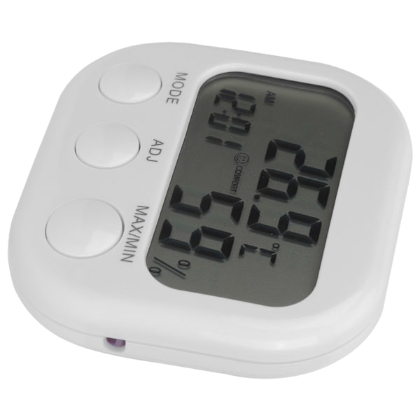 ThermoHygrometer Bærbar Digital Hygrometer Indendørs Hjem Termometer Vækkeur