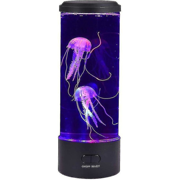 Led Jellyfish Lava Lamp Flerfärgad, Nattljus USB Laddning, Rund