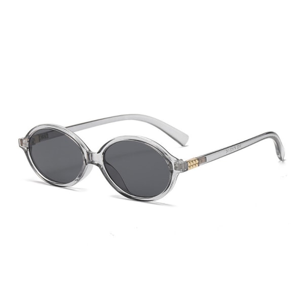 Vintage solglasögon med ovala ramar för män och kvinnor. Skyddsglasögon Gray