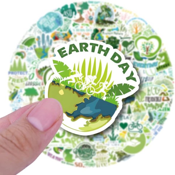 100 miljövänliga dekaler, Green Nature Earth Day Decals DProtection -100