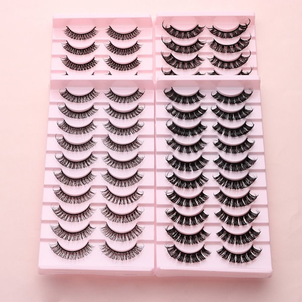 10 paria 3D Mink DD Curl Venäläisiä tekoripsiä TK03