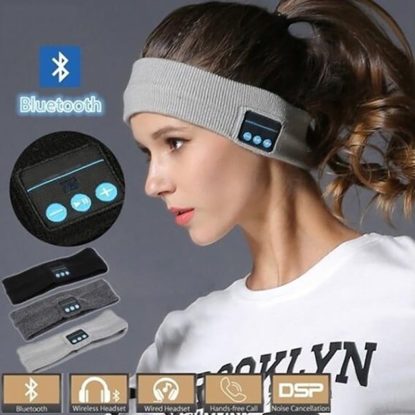 Headset för sovrum - Bluetooth-headset och mikrofon Ljusgrått