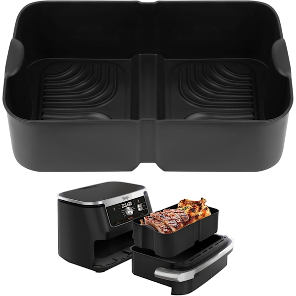 Silikoneforme til Airfryer, Ninja Flex Drawer Airfryer, Genanvendelig til 10,4L Black 1