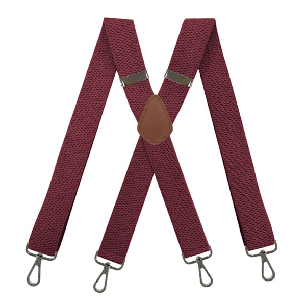 Pant strap with 4 hooks - clip, retro strap for men and women with adjustable elastic X-shape