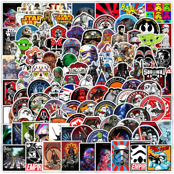100 st Star Wars klistermärken, vattentäta vinylfilmklistermärken OWars