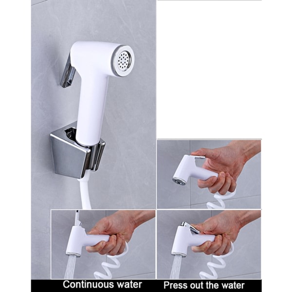 Bidé Spray Kvalitet Mässing Handhållen Toalett Duschverktyg Silver