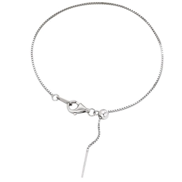925 silver justerbart damarmband med runda pärlor korsarmband
