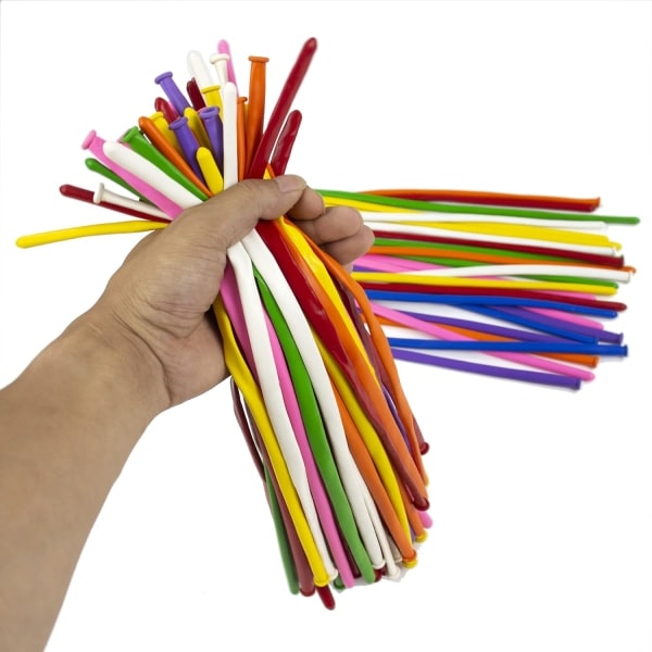 260 Ballonger för Ballongdjur, Långa Smala Latexballonger för Modellering, Magisk Ballongdjursats för Bröllop, 100 st, Multi{sl}