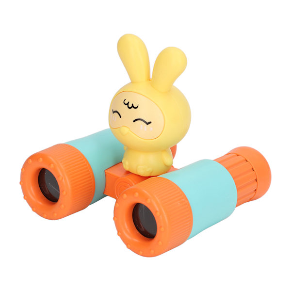 Kids Binoculars 8X Detachable Rabbit Design Children Binoculars Toy with Whistle for Boys Girls Orange