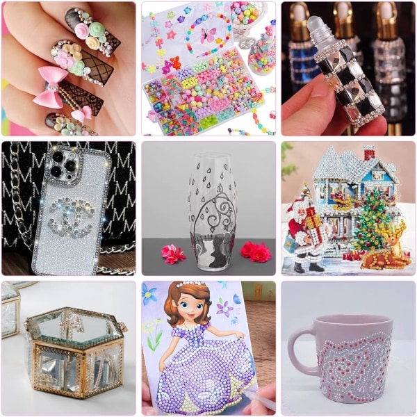 Strass-stickers, självhäftande, 3 300 st, ädelstenar, 20 ark, juveler, kristallstrass, stickers, 2/3/4/5/6 mm{EE]