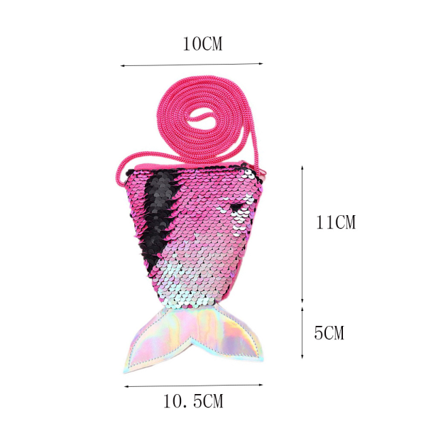 Merenneidon pyrstön paljettirahapurse Tyttöjen lompakko Laukut Rahatasku