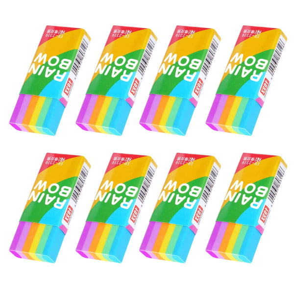 Galaxy Färgglatt 10-pack Radergummi Set, 2B Radergummi, Radergummi för Skola, Hem och Kontor, Skolpresent