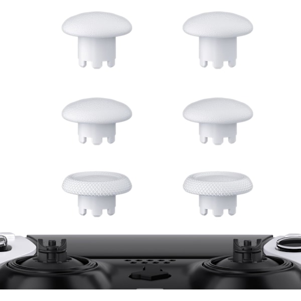 Joysticks til PS5 Edge-controller, udskiftelige analoge joysticks til PS5 Edge-controller, 6 tilpassede joysticks til PS5 Edge-controller, hvid