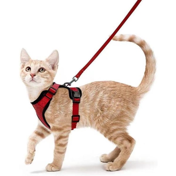 Valp Bärsele Justerbar Reflex Svart Katt Halsband red XS