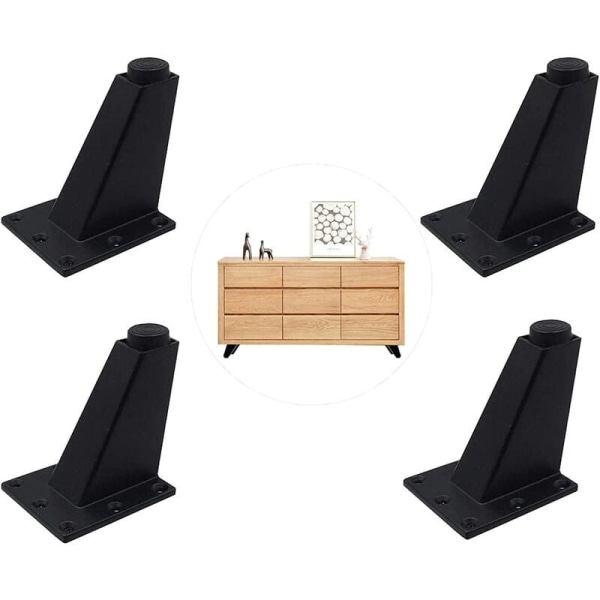 4 stycken justerbara fötter Möbelben Köksben Bänkskiva Bar TV Skrivbordsbordsben, Möbelfötter i aluminiumlegering, för soffbordsskåp Hyllor