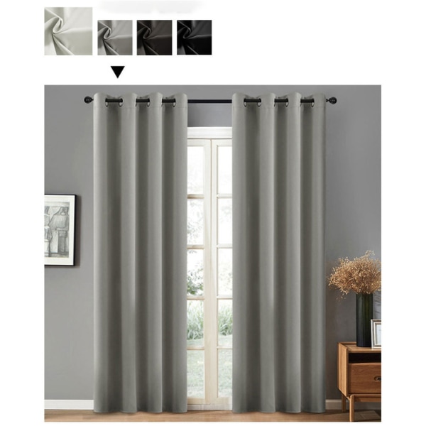 2-pack Gardiner Perforerade mörkläggningsgardiner 132cm*160cm