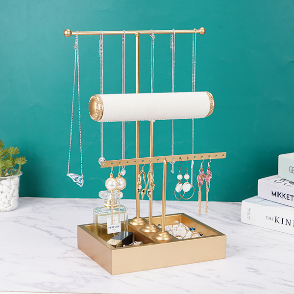 T-formet smykkeholder ring opbevaringsskab display stand{HH}