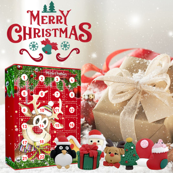 Julnedräkning adventskalender, jul 24 dagars nedräkning adventskalender, julkalenderberlockstillverkning för människor i alla åldrar