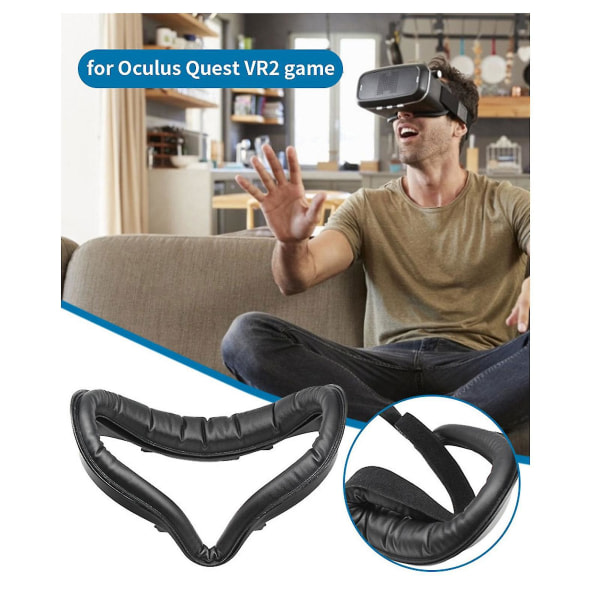 Ersättning för Oculus Quest 2 Vr-tillbehör Ersättande cover Ljusblockerande Tvättbar ansiktsdyna