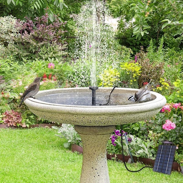 Solar Fountain Diy Solar Water Pump Kit, Solar Powered Water Fountains Pump With 4 Nozzles, Diy Water Feature Outdoor Fountains For Bird Bath,Garden A