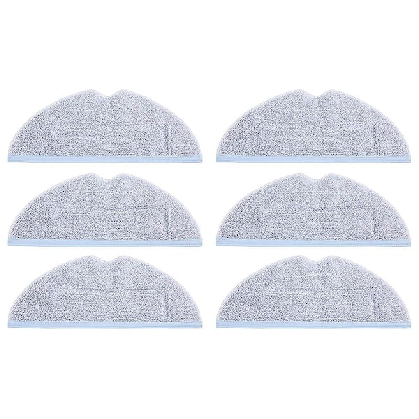 Ersättningsmoppdukar i mikrofiber Rengöringsdynor för T7S T7S Plus S7 Dammsugartillbehör 6 st