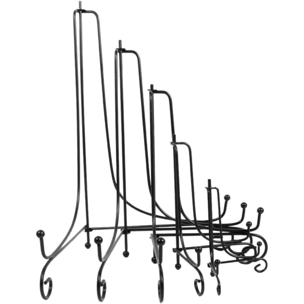 Skyltstativ displaystativ, sorte tallerkenstativer til visning af skåle, tallerkenholdere