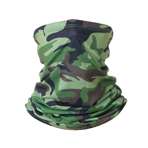 Halsvärmare/skimask kamouflage armégrön jämn storlek 2 st.
