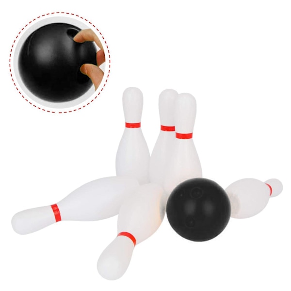 Bowling set för barn och vuxna, 2 klot med 10 käglor för familj, barn och vuxna, trädgårdsbowling White
