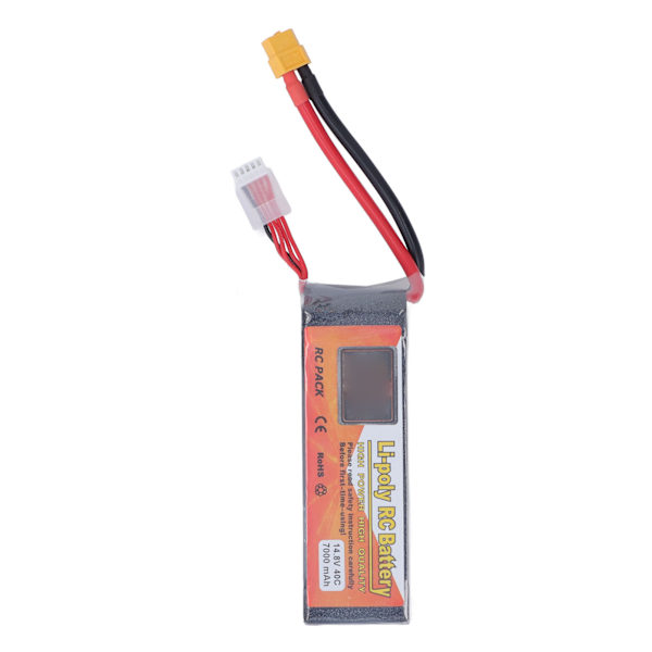 7000mAh Lipo-batteri 40C urladdningshastighet 14,8V 4S XT60-kontakt RC-batteri för RC-helikopterbilmodell