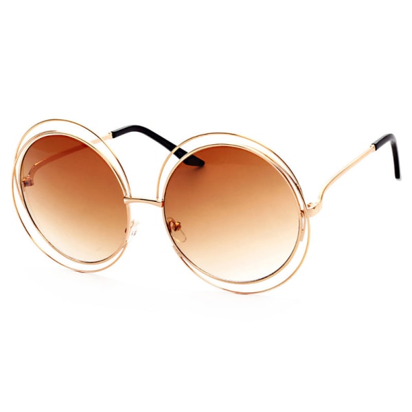 Women's Retro Oversized Round Alloy Ring Hollow Frames