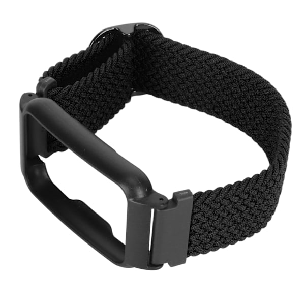 Nylon Watchband Replacemen Wirstband Justerbar Sports Åndbar Watchband med Etui til Oppo Free Sort med Sort Etui