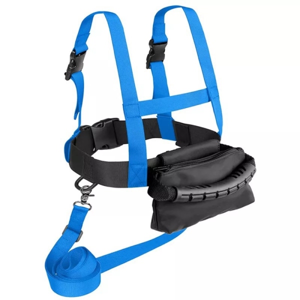 Utomhus skridskoåkning barns skidsäkerhetsbälte Avtagbar tränare blue