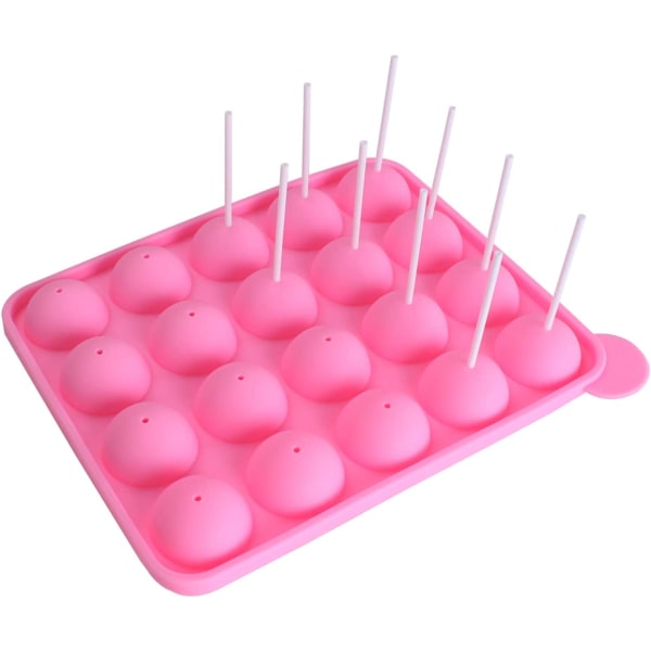 20 Cavity Silikon Rosa Lolly Pop Party Cupcake Form
