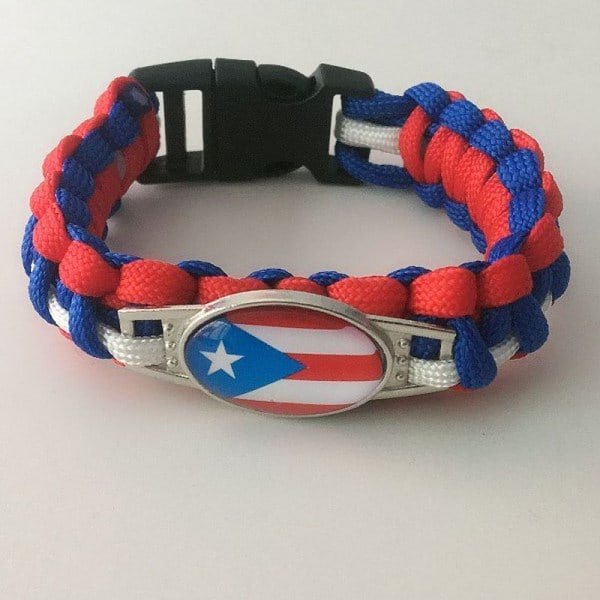 1:a Ukrainska Flaggan Armband Paracord Flätat Armband Utomhus Överlevnadsarmband-Ukraina (Justerbart)