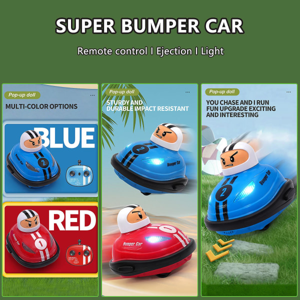 Set Speed ​​Bumper Cars Toy Mini Fjärrstyrda Ejektorer Fordon med fjärrkontroll