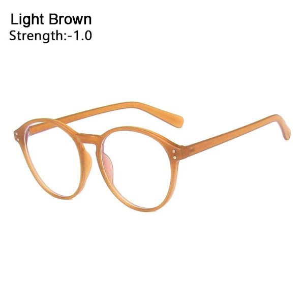 -1.0~-4.0 Myopi Briller LYS BRUN STYRKE 1.00 lys brun light brown Strength 1.00-Strength 1.00
